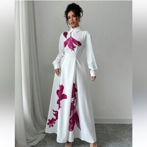 Shall We maxi shirt dress